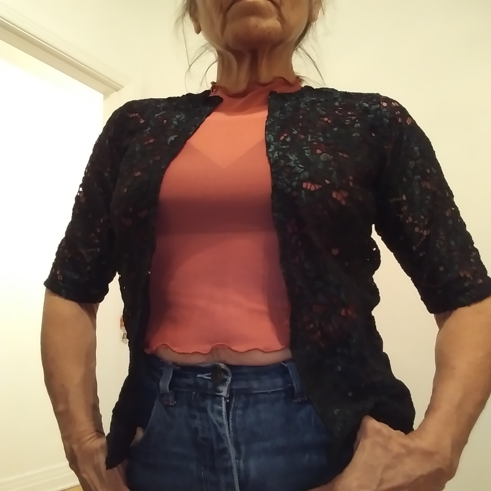 Lace open shirt Size S